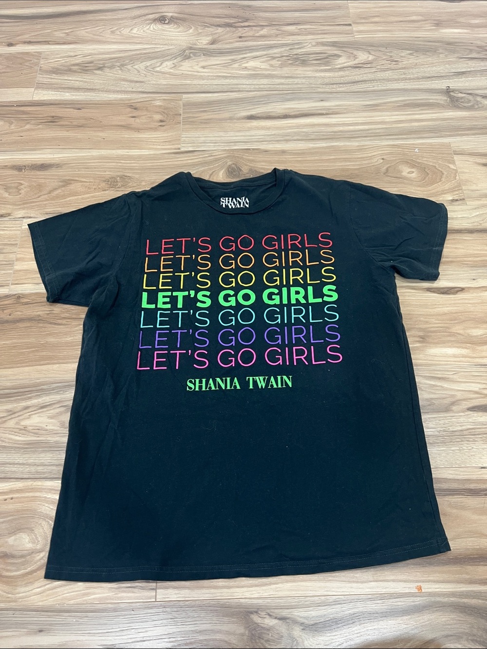 Shania Twain Black 'Let's Go Girls' Concert Graphic Tee